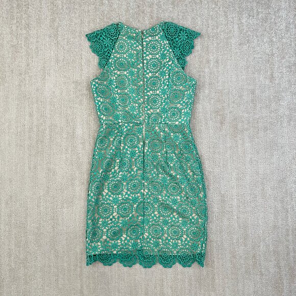 NWT Minuet Green Lace Dress S - Picture 4 of 9